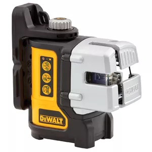 Laser level DeWalt DW089CG — self-leveling cross-line laser, green beam, 3-beam layout