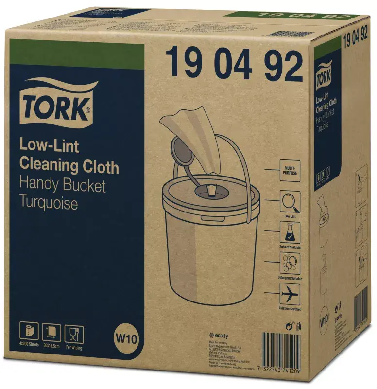 Tork 190492 paper cleaning cloth, turquoise Photo 3