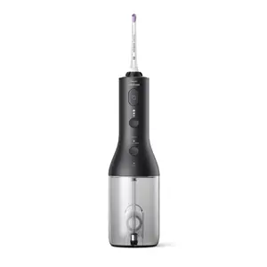 Philips Cordless Power Flosser HX3826/33 mutes dobuma irigators melns ar akumulatoru, 0.25 l ūdens tvertni un 2 uzgaļiem