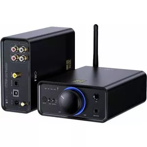 Audio amplifier FiiO K7 BT — headphone/line DAC-amplifier, THD 0.0003%, SNR 116 dB, 6.35 mm output, 12 V DC, 610 g, Black