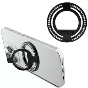 Phone ring stand GUESS GUMRSALDGK Black with rhinestone decoration
