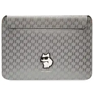 Laptop sleeve Karl Lagerfeld KLCS14SAKHPCG 14" silver Saffiano Monogram Choupette