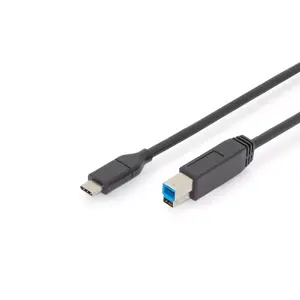 Кабель подключения USB Type-C Digitus Type-C to B 1.8м USB 2.0 5 Gbit/c Черный