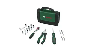 Bosch 1 600 A02 BY2 Hand Tool Set with 26 Tools in Black and Green