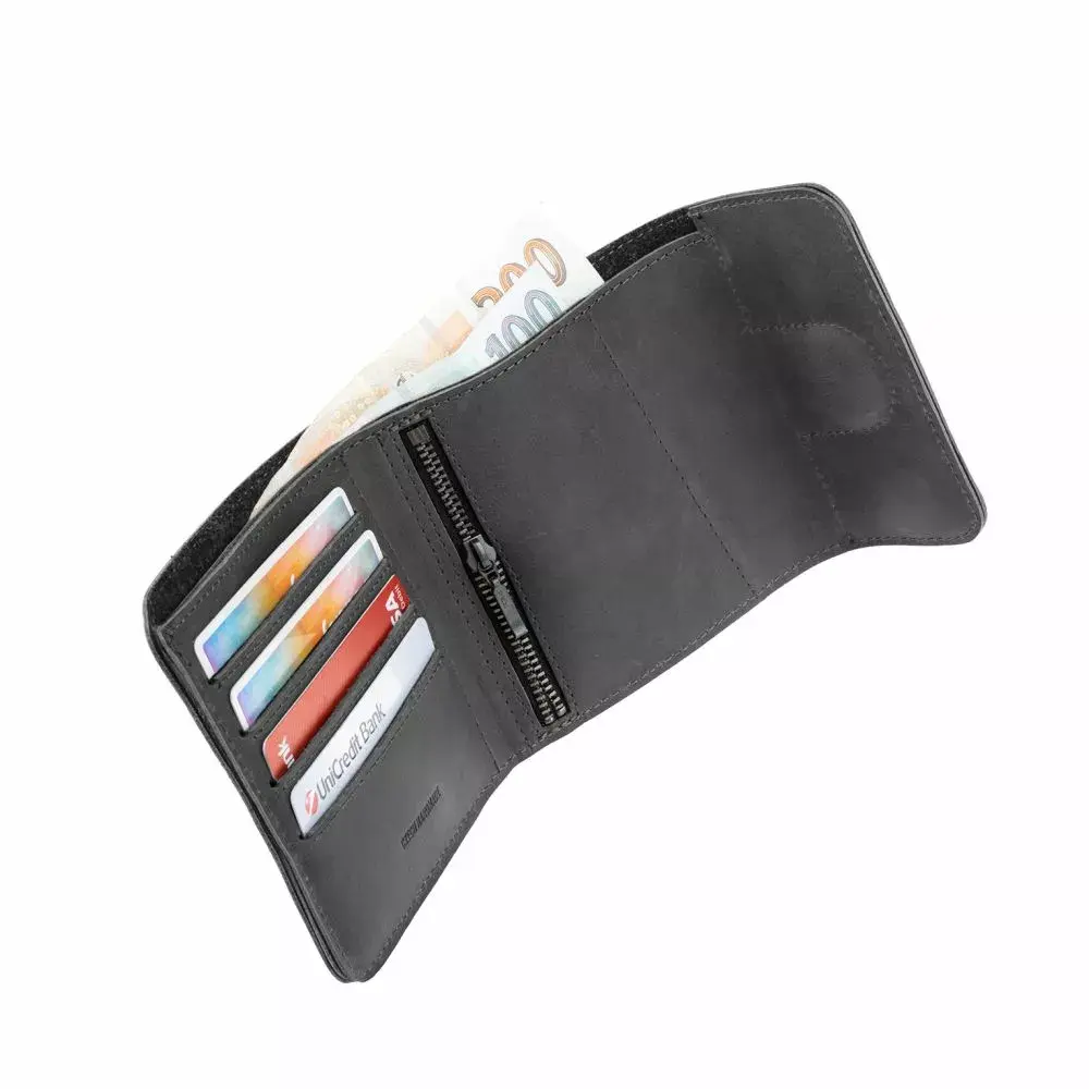 Wallet FIXED FIXWAT-SCW2-BK genuine cowhide 11x11.5 cm Photo 3