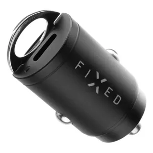 Car Charger FIXED FIXCC30M-CC-BK — 30W, 2× USB-C, 12–24V Input, For Laptop Smartphone Tablet, Black