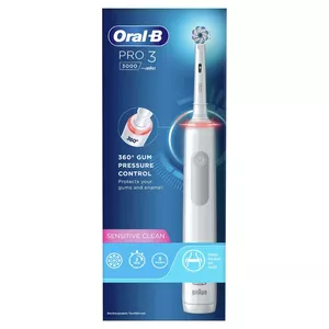 Zobu birste Oral-B Pro 3 3000 Sensitive Clean Set white