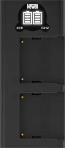 Battery Charger Newell DL-USB-C dual-channel with two Sony NP-F770 compatible batteries