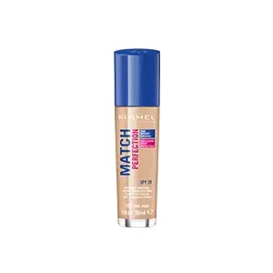 Жидкий тональный крем Rimmel Match Perfection True Ivory 103, 30 мл, с дозатором, для всех типов кожи