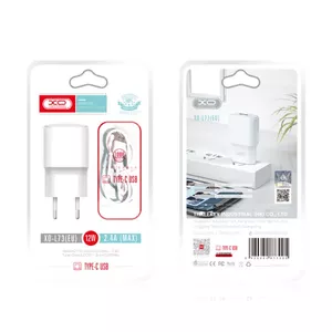 XO L73 charger | 12W | 2.4A + USB-C cable 1m white