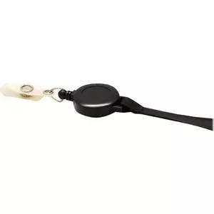 Retractable Badge Reel Evolis Zipcord 1437100 — black roll, 100 pcs, approx. 72 cm strap