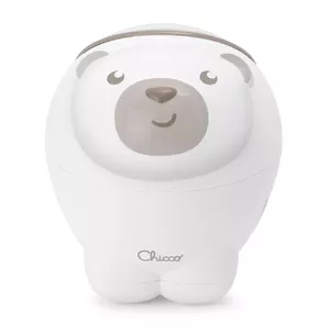 Ночник для детей CHICCO First Dreams Polar Bear — напольный/настольный, бежево‑белый, на батарейках, проекция изображения, 150×130×100 мм