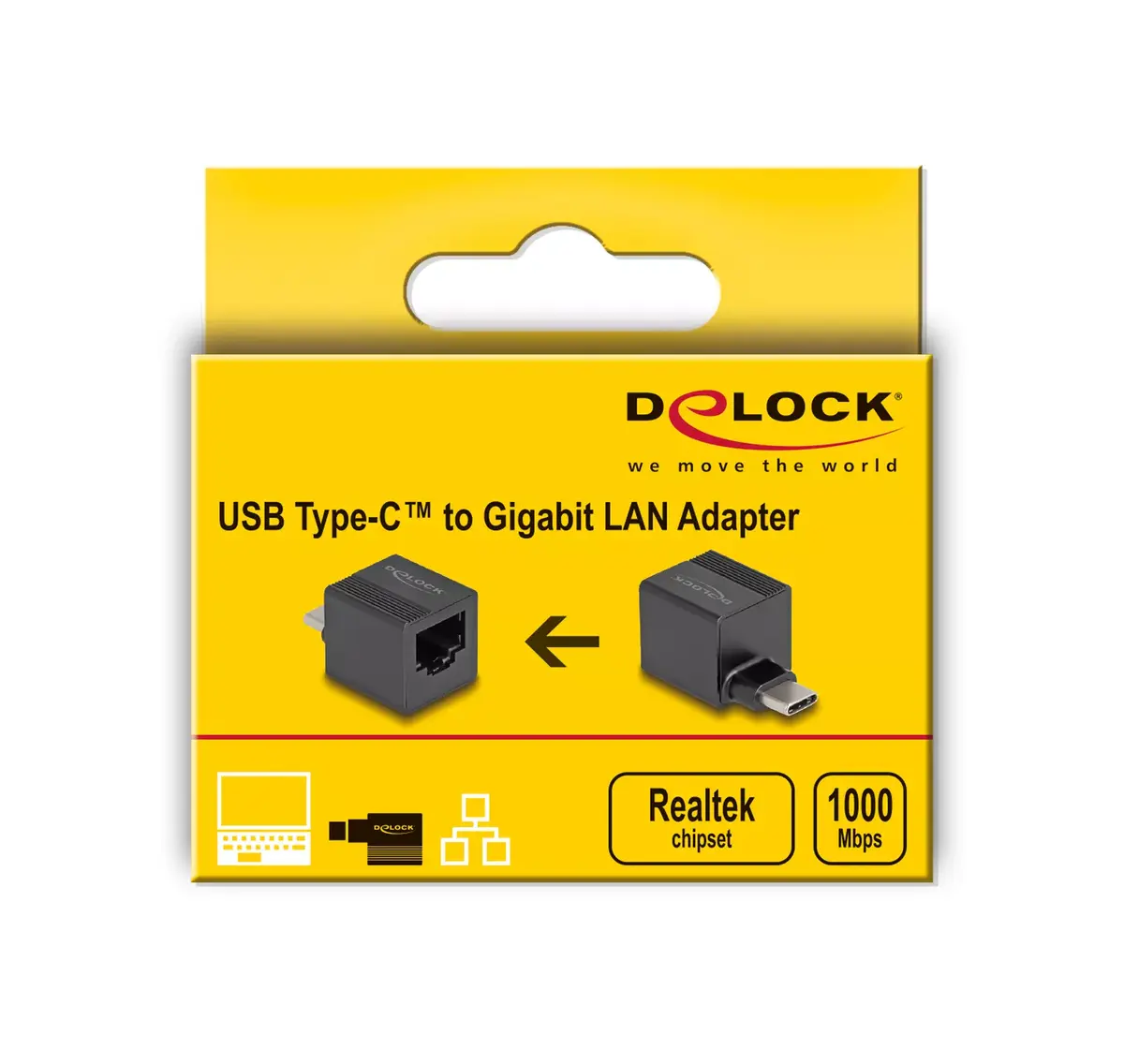Адаптер DeLOCK USB Type-C к Gigabit LAN mini Photo 3