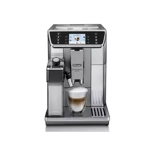 Pilnībā automātisks kafijas automāts DeLonghi PrimaDonna Elite ECAM 650.55.MS ar 2 L ūdens tvertni, iebūvētu dzirnaviņu un 1450 W jaudu