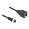 DeLOCK M12 adaptera kabelis D-coded 4 pin female uz RJ45 female Photo 2