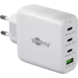 Goobay Lādētājs 64822 AC Ātrā uzlāde 3 USB Type-C Balts