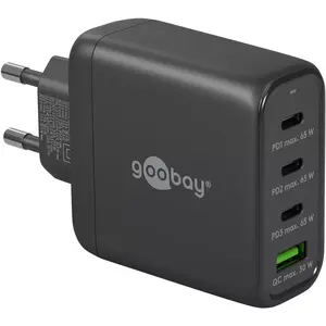 Зарядное устройство Goobay 64819 AC Быстрая зарядка Внутреннее Черное 3 USB Type-C