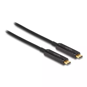 Кабель USB-C DELOCK 84090 — 5 м, USB-C на USB-C, до 21600 Мбит/с, позолоченные контакты, чёрный
