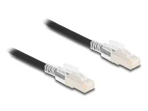 Сетевой кабель DELOCK 80254 Cat6a S/FTP (S-STP) RJ-45—RJ-45 0,5 м черный