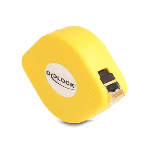 DeLOCK RJ45 Retractable Cable Cat.6A STP 1.5 m black yellow