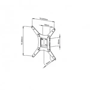 Tilting TV wall mount ART AR-58 17"–32" Photo 3