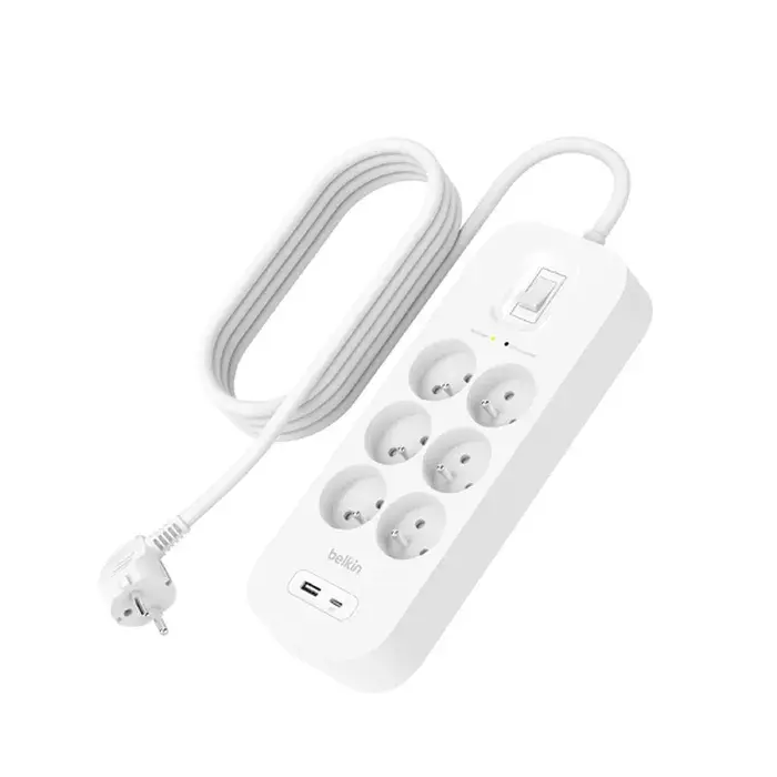 Удлинитель Belkin Connect White 6 AC розеток Photo 3