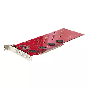 StarTech.com Quad M.2 PCIe Adapter Card PCIe x16 to Quad NVMe AHCI M.2 SSDs PCI Express 4.0 7.8GBps