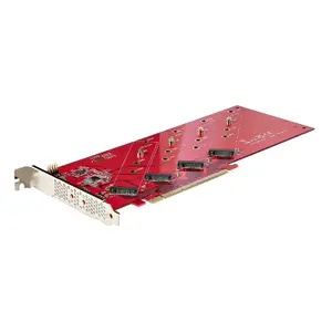 Адаптер-плата StarTech.com Quad M.2 PCIe PCIe x16 на четыре NVMe или AHCI M.2 SSD PCIe 4.0 7.8 Гбит/с на накопитель Требуется бифуркация