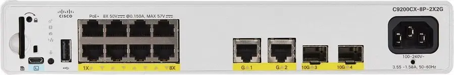 Pārvaldāms slēdzis Cisco Catalyst C9200CX-8P-2X2G-E L2/L3
