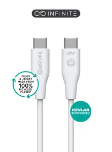 Кабель USB eSTUFF ES604070-BULK USB C на USB C 0.5 м USB 2.0 60 Вт белый