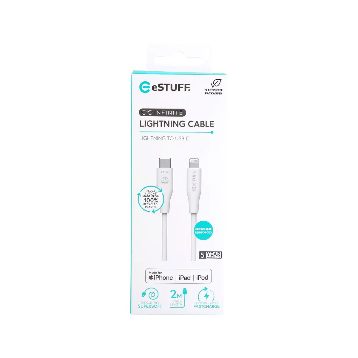 eSTUFF ES602270 Lightning to USB-C Cable Photo 2