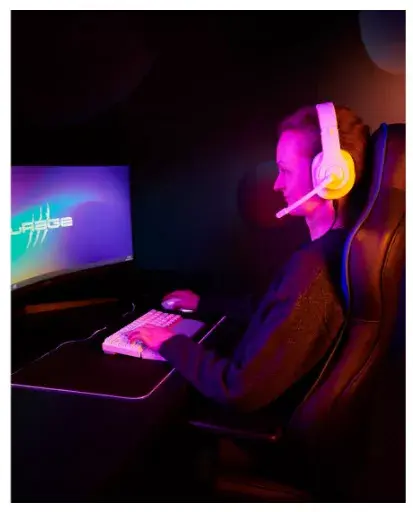 uRage SoundZ 100 V2 Wired Gaming Headset White Photo 7
