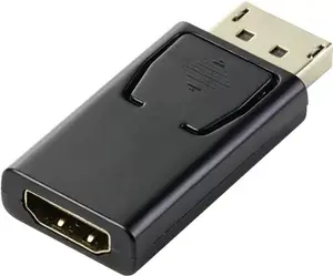DisplayPort to HDMI adapter Renkforce RF-5506962 — 1x DisplayPort plug to 1x HDMI socket, black, gold-plated contacts