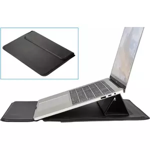 Notebook case Renkforce RF-5594130 for 13.6 inch, black, with integrated laptop stand