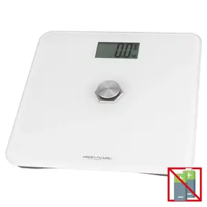 Elektroniskās personālās svari Profi-Care PC-PW 3112 — 180 kg ietilpība, 100 g precizitāte, 310×310×44 mm, LCD