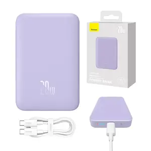 Портативный аккумулятор Baseus Magnetic Mini 10000mAh, USB-C 20W MagSafe (фиолетовый)