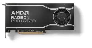 AMD Radeon Pro W7600 grafiskā karte ar 8 GB GDDR6 atmiņu, 128 bitu kopni, PCI Express 4.0 x8 interfeisu un 4 DisplayPort pieslēgvietām