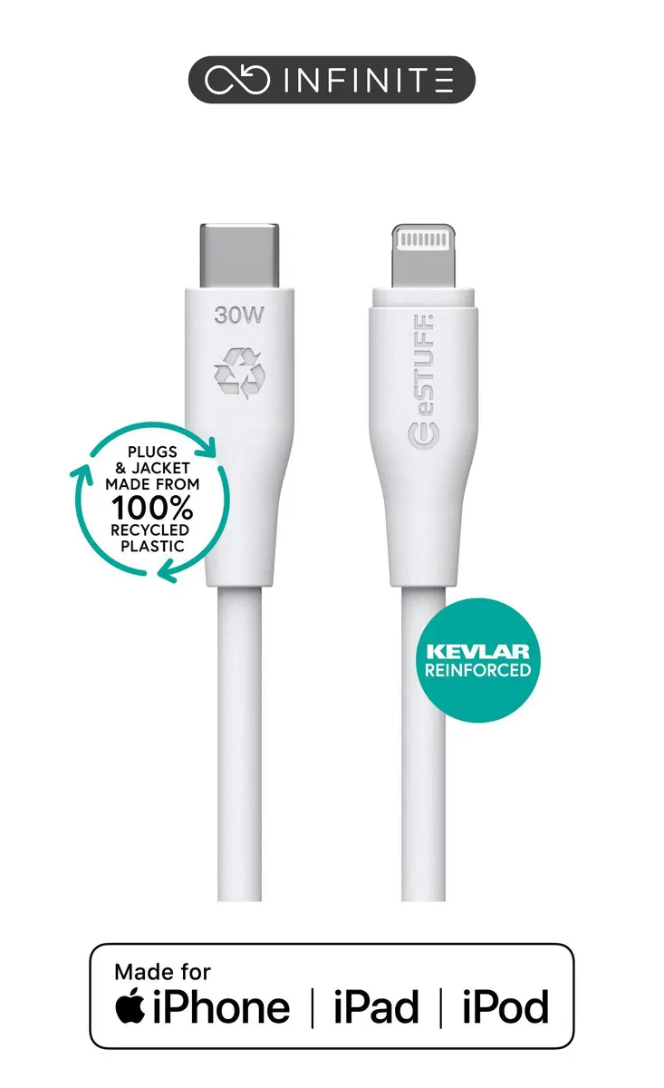 ESTUFF ES602370-BULK Lightning uz USB-C Kabelis