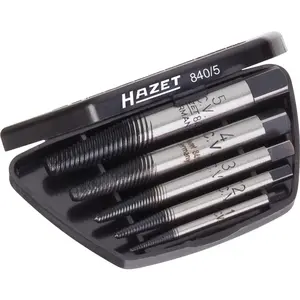 Набор экстракторов Hazet 840/5 для выворачивания болтов и винтов M3–M18
