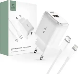 Зарядное устройство Tech-Protect THP1535 — 1x USB-A, 1x USB-C, выход 3 A