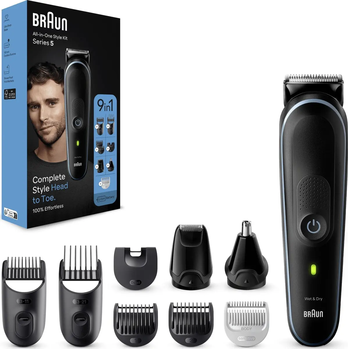 Braun MGK5411 Trimmer Melns Zils 100