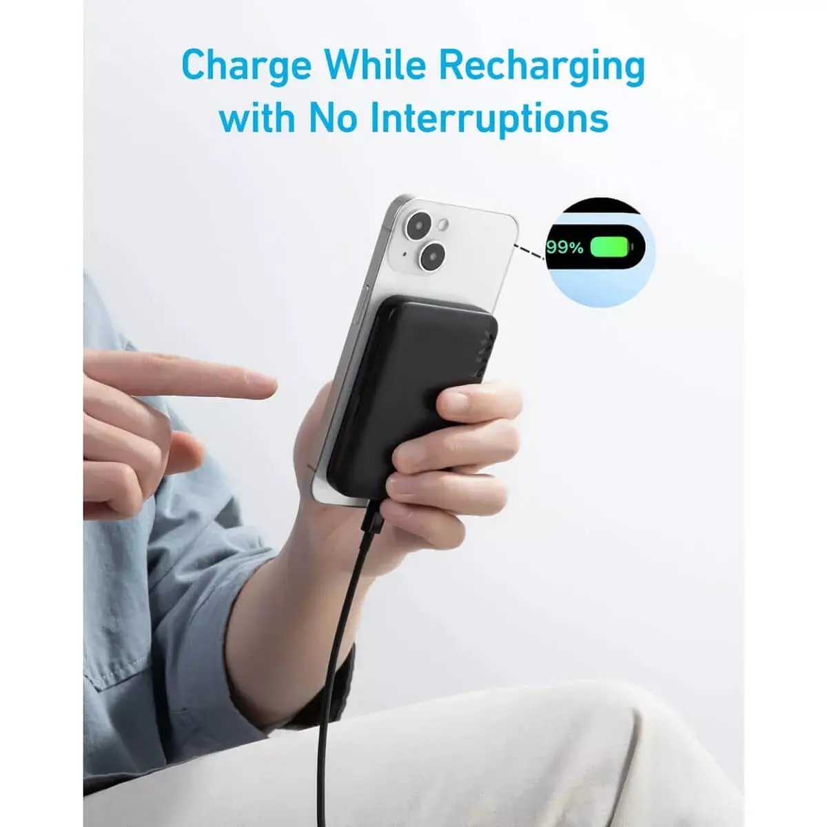 Portable Charger Anker 321 MagGo 5000 A1616G11 Photo 2