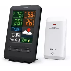 Метеостанция SENCOR SWS 7300 — цветной дисплей, датчики для дома и улицы