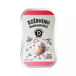 Cranberry and Mascarpone Ice Cream Druvas saldējums 1000ml