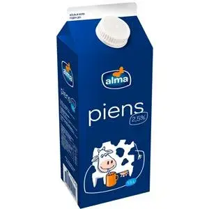 Pasterizēts piens Alma 48H 2,5%, 1,5 l