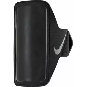 NIKE skrējēja roku siksna LEAN ARM BAND — Black/Black/Silver, viedtālruņa turētājs