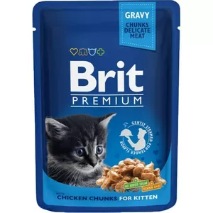 BRIT Premium Cat Kitten Chicken - mitrā barība kaķiem - 100g
