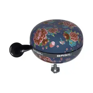 Bell Basil Bloom Bell by Basil — metal bell, blue patterned finish, 80×80×110 mm