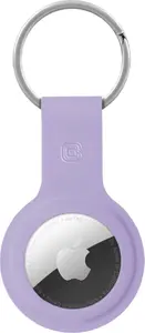Protective Silicone Case with Key Ring for Apple AirTag by Crong — Purple