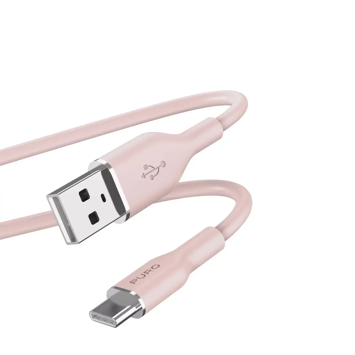PURO USB cable PUUSBCICONROSE USB-A to USB-C 1.5 m Photo 2